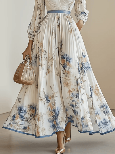 Sofia™ | Abito maxi in chiffon bianco