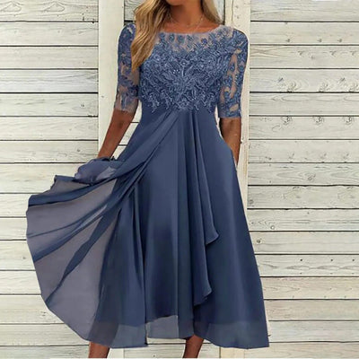 Taryn® | Elegante Abito Midi in Pizzo