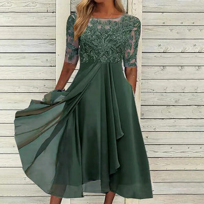 Taryn® | Elegante Abito Midi in Pizzo