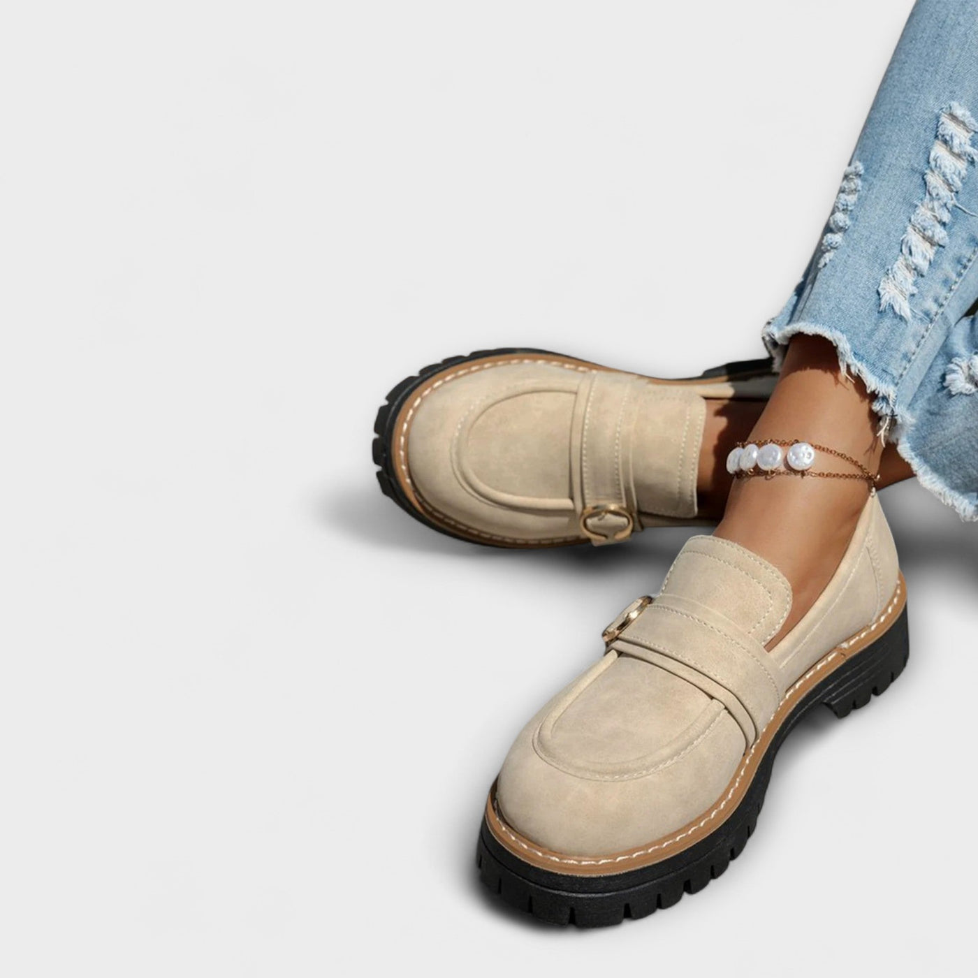 Lora – Mocassini Casual con Punta Tonda
