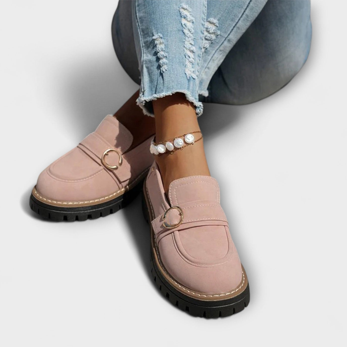 Lora – Mocassini Casual con Punta Tonda