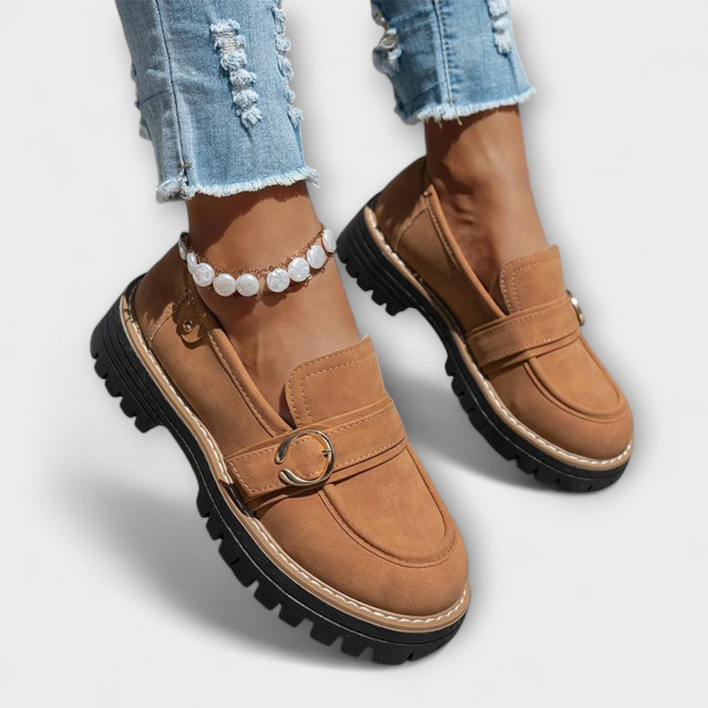 Lora – Mocassini Casual con Punta Tonda