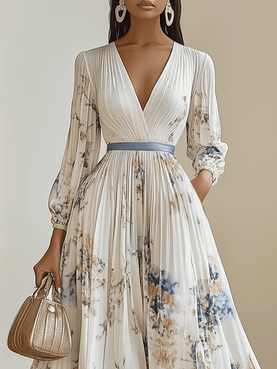 Sofia™ | Abito maxi in chiffon bianco