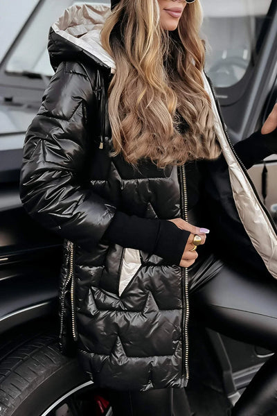 Elvira™ | Cappotto invernale elegante con cappuccio