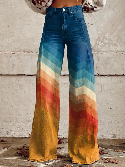 Solea | Pantaloni Chevron Tramonto