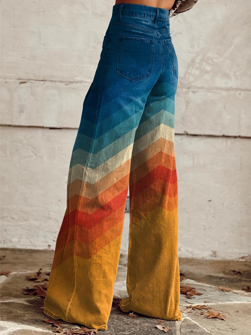 Solea | Pantaloni Chevron Tramonto