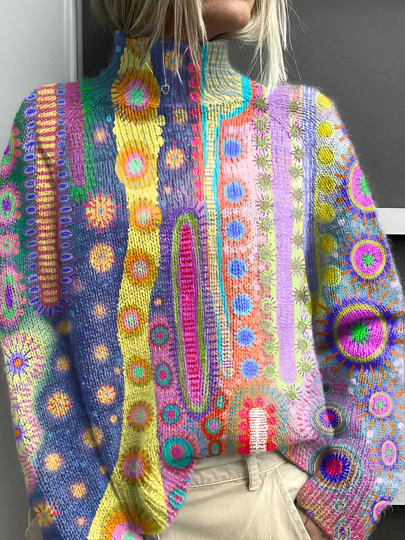 Nina | Maglione colorato con motivi solari