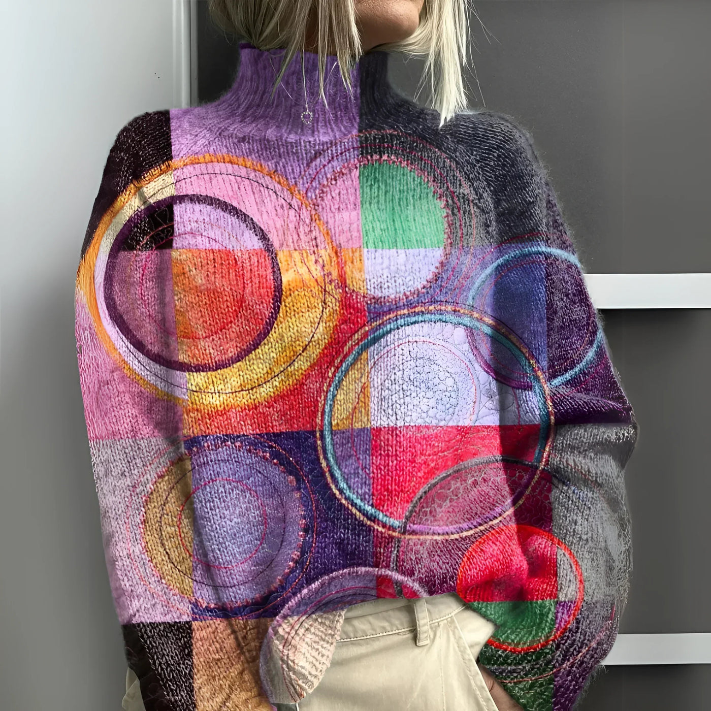 Mila | Maglione a collo alto colorato